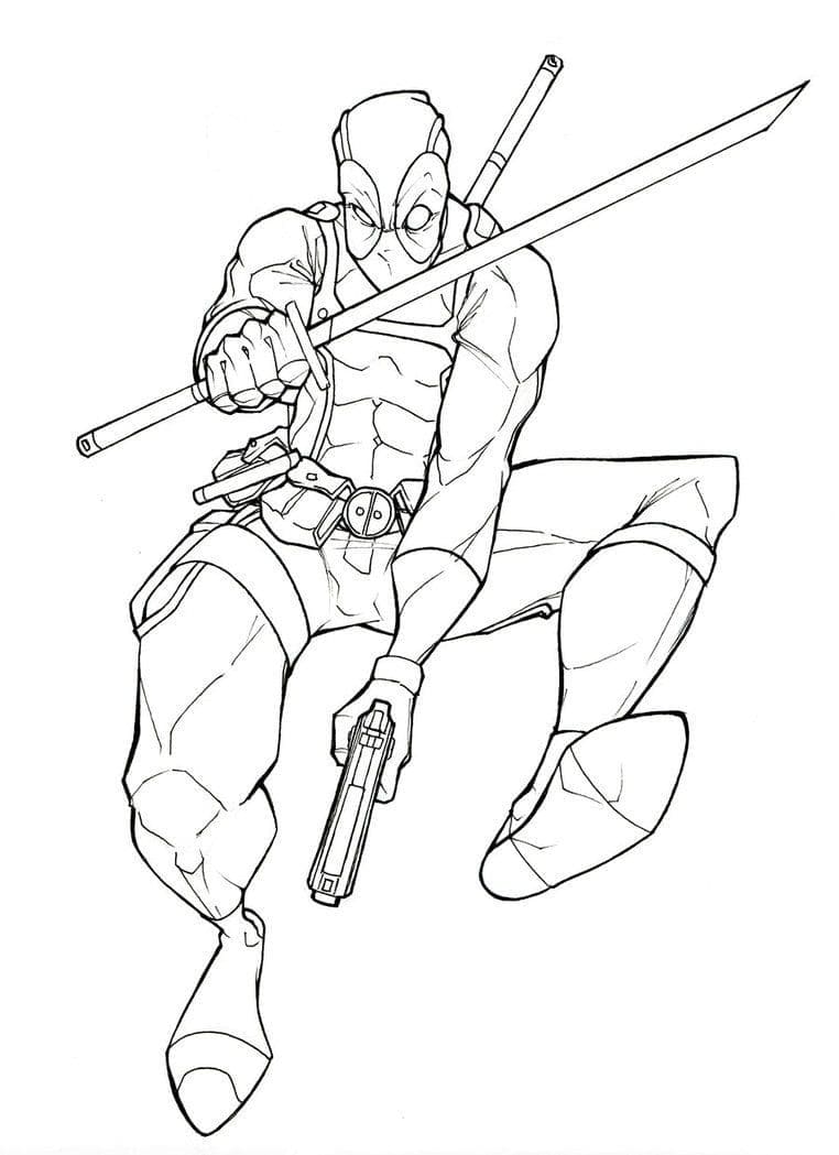 Deadpool On Niin Siistiä Värityskuva