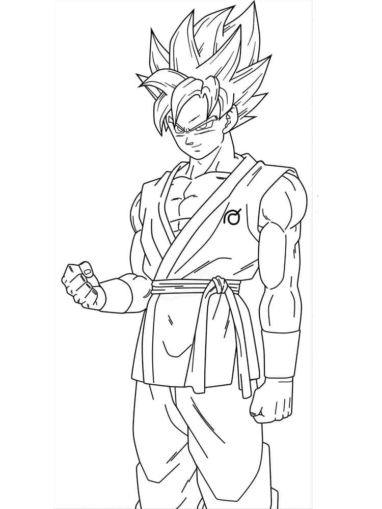 Goku Ilmainen Tulostettava Värityskuva