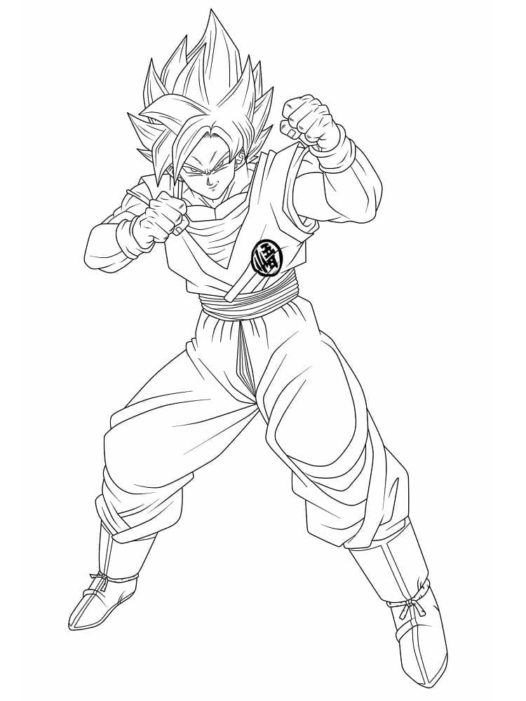 Goku Siistiä Värityskuva