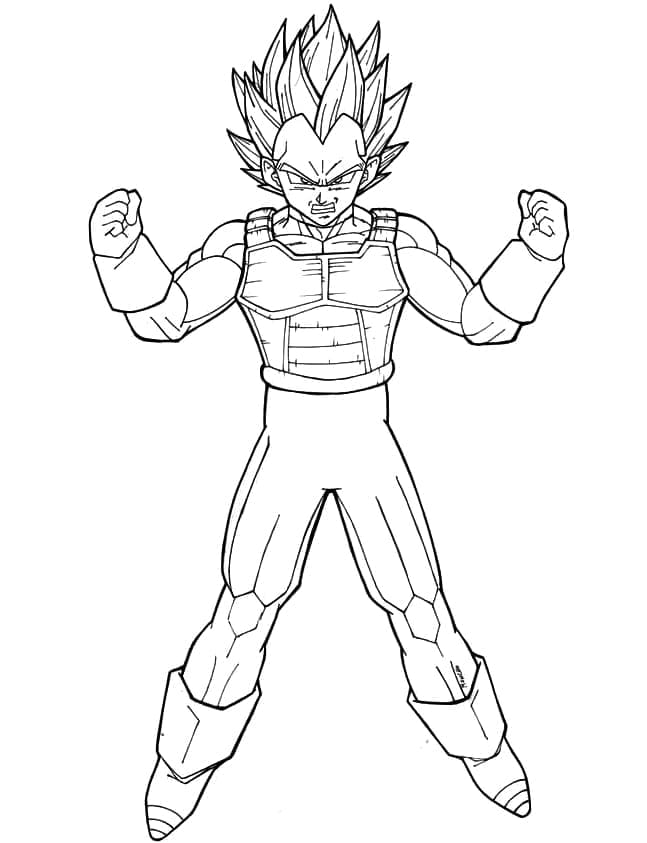 Vegeta Dragon Ball Z Värityskuva