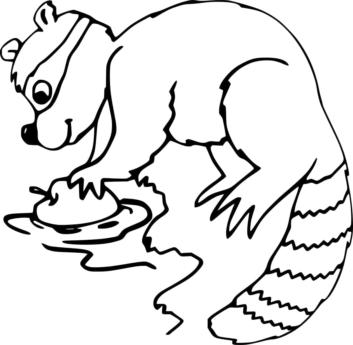 Pesukarhu omenalla Värityskuva