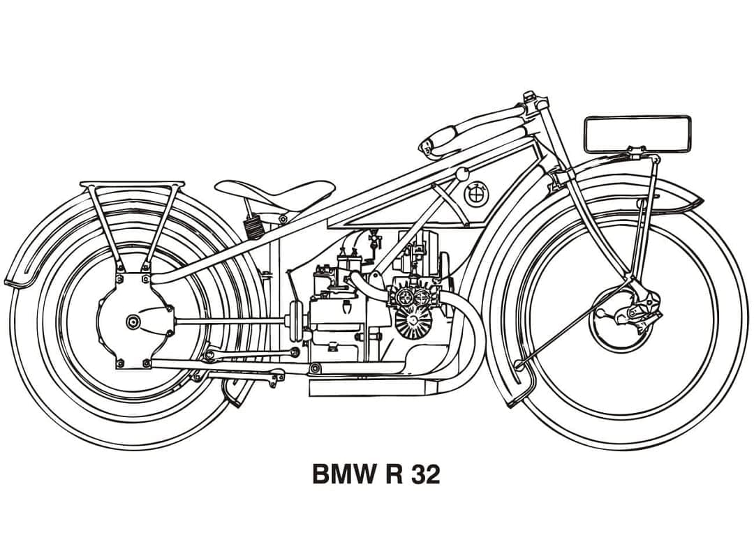 BMW R32 Mopo Värityskuva