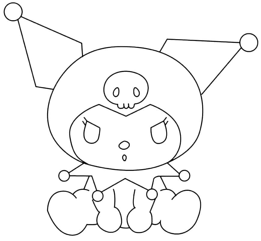Helppo Kuromi Värityskuva