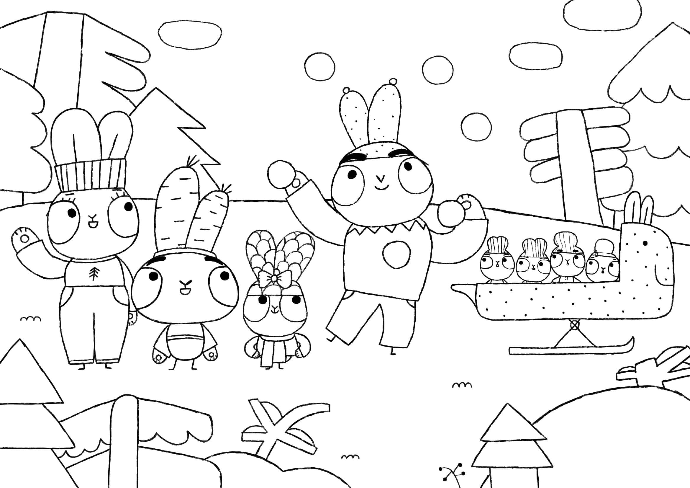 Pikku kakkonen coloring pages