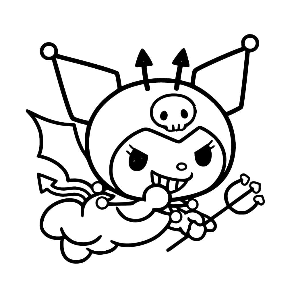 Kuromi Paholainen Värityskuva
