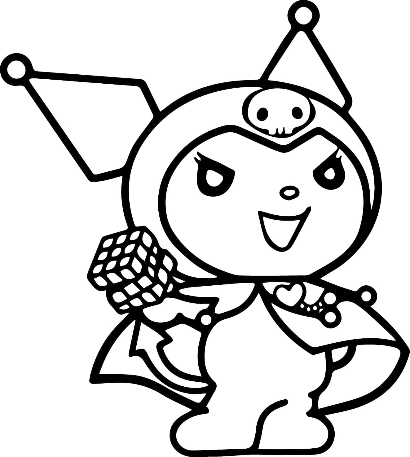 Leikkisä Kuromi Värityskuva