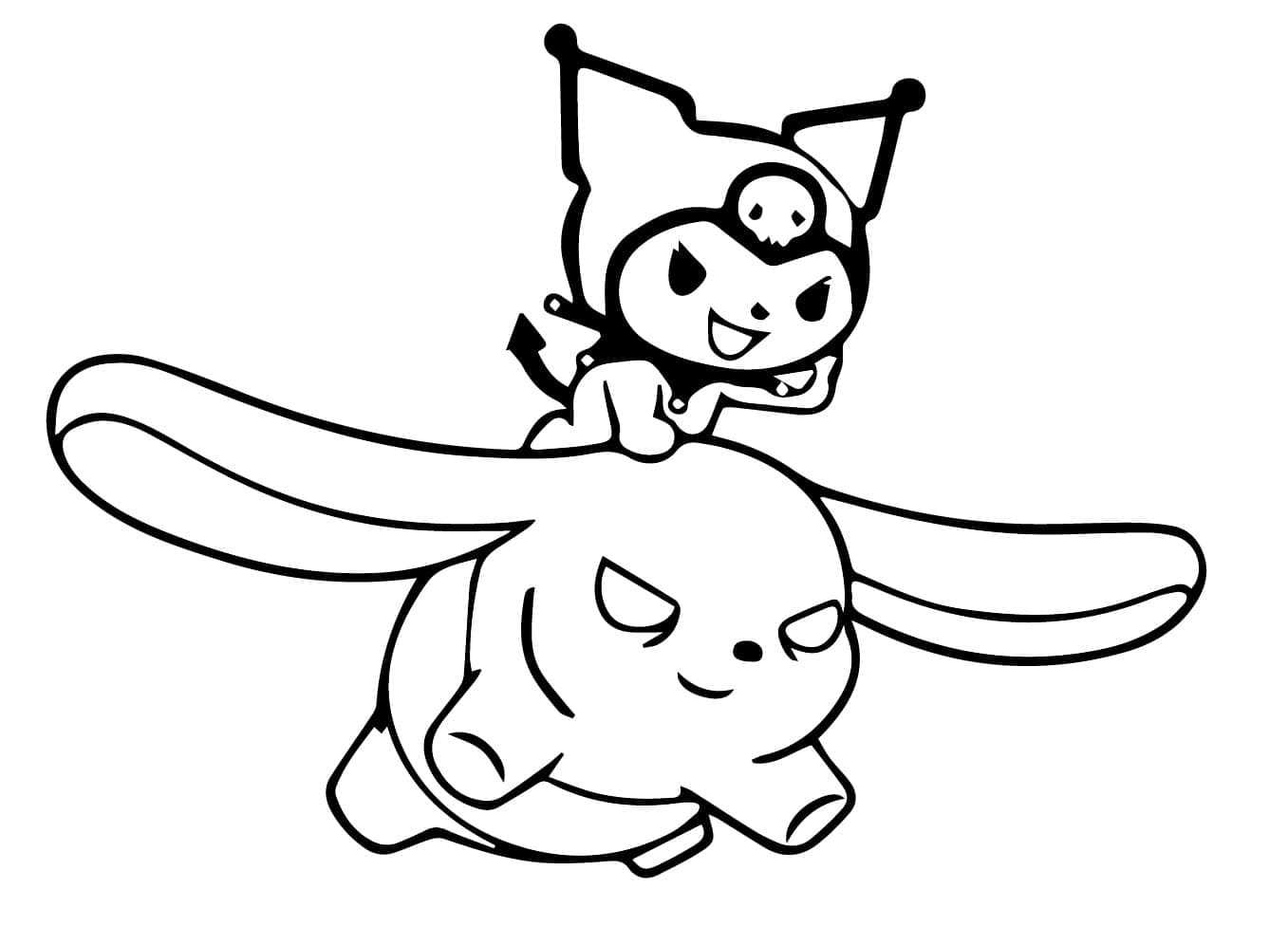 Lentävä Kuromi Värityskuva