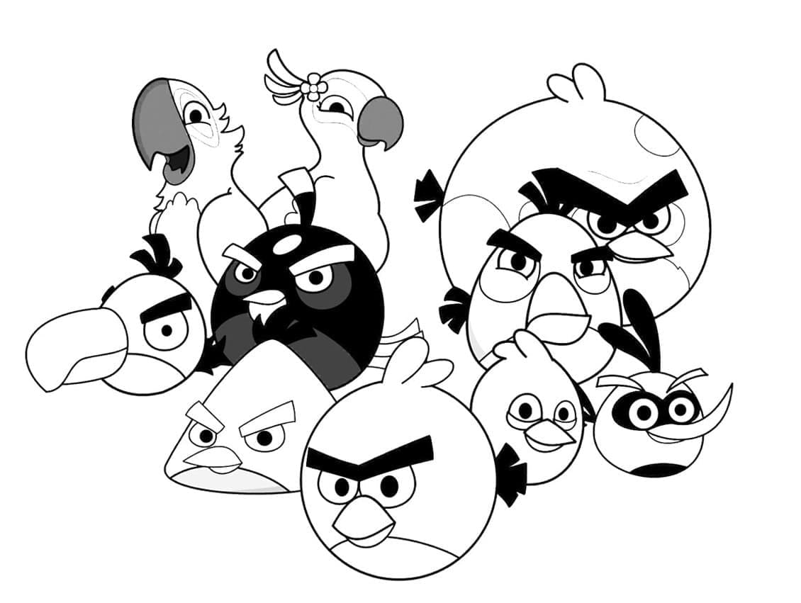 Angry Birds coloring pages