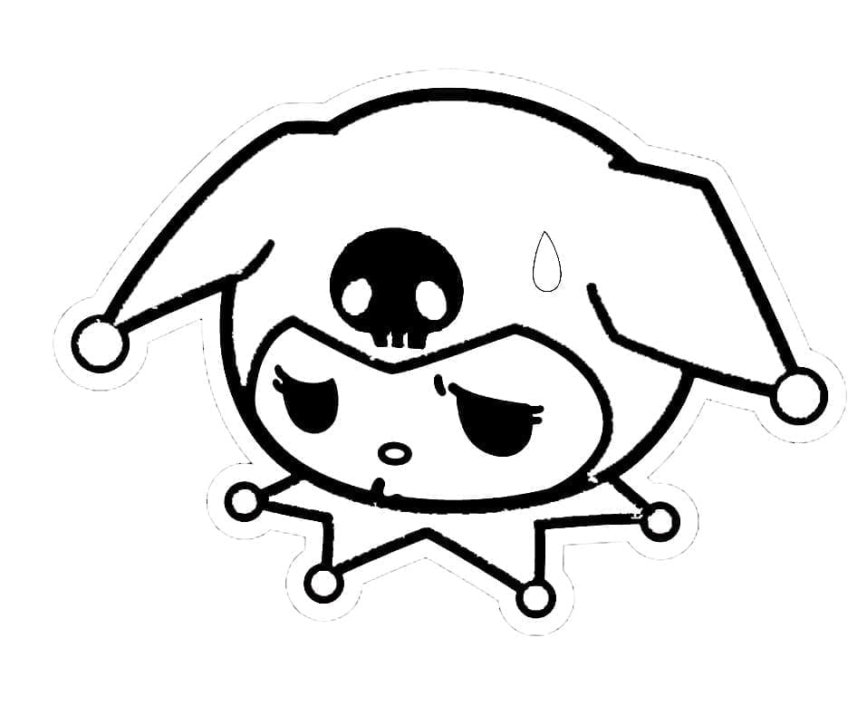 Surullinen Kuromi Värityskuva