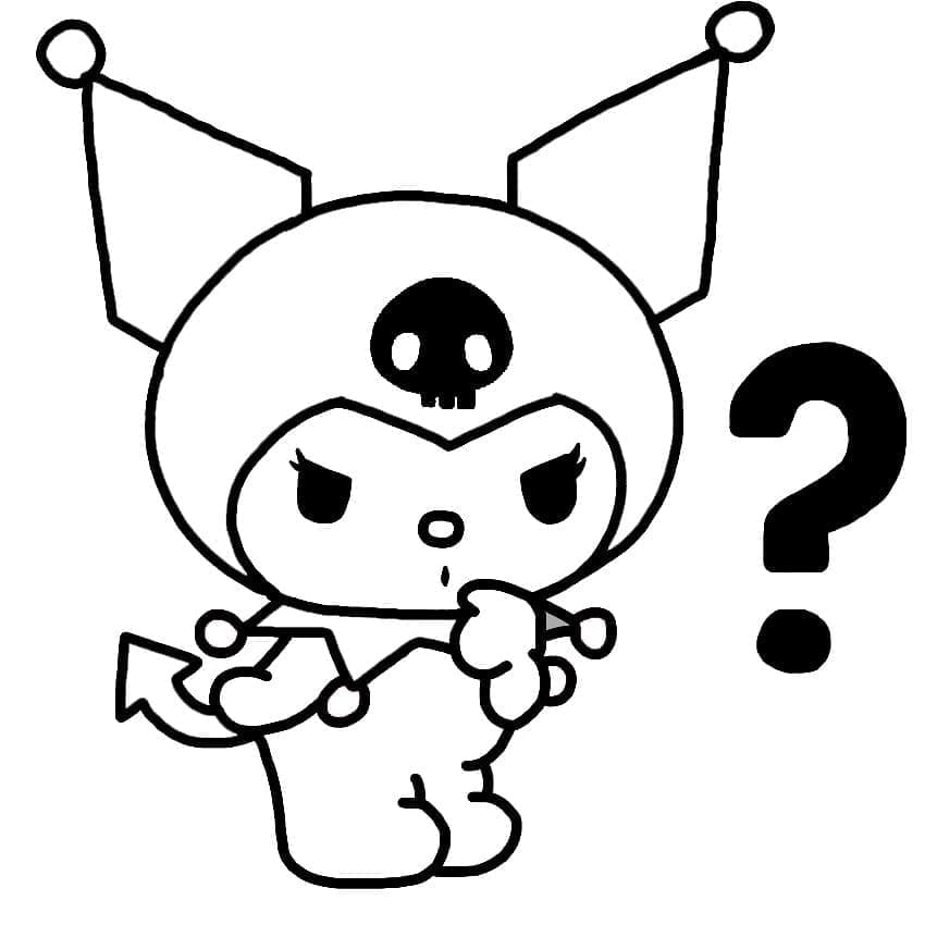 Utelias Kuromi Värityskuva