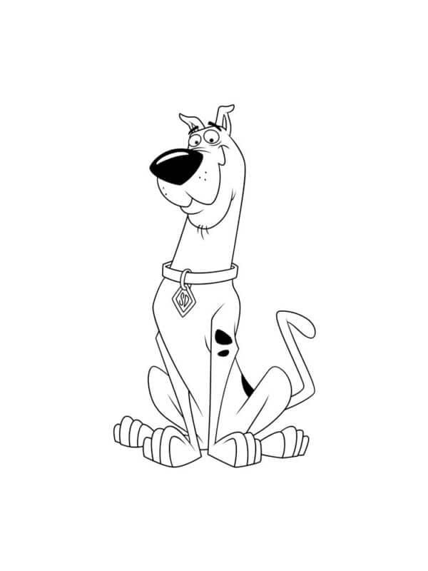 Scooby Doo istuu Värityskuva