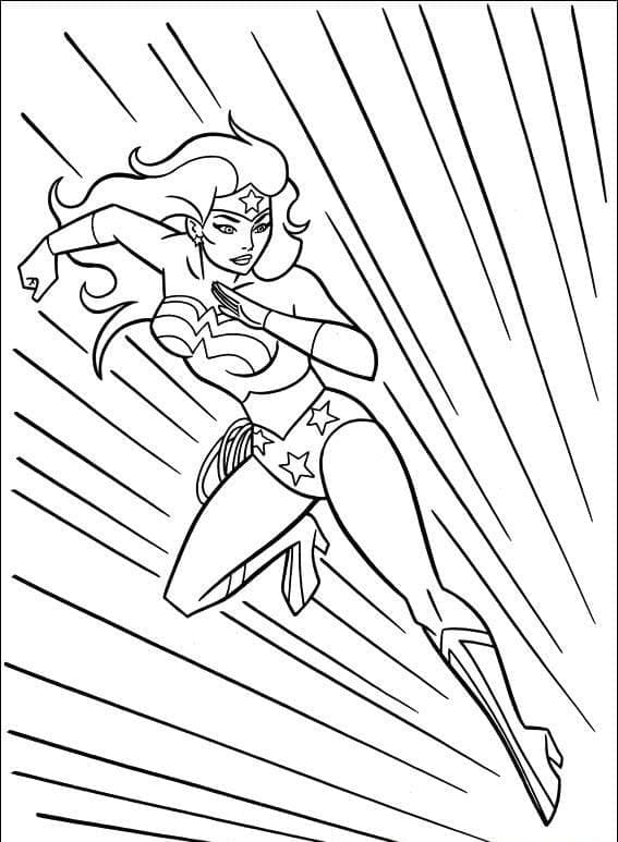 Tulosta Wonder Woman Värityskuva
