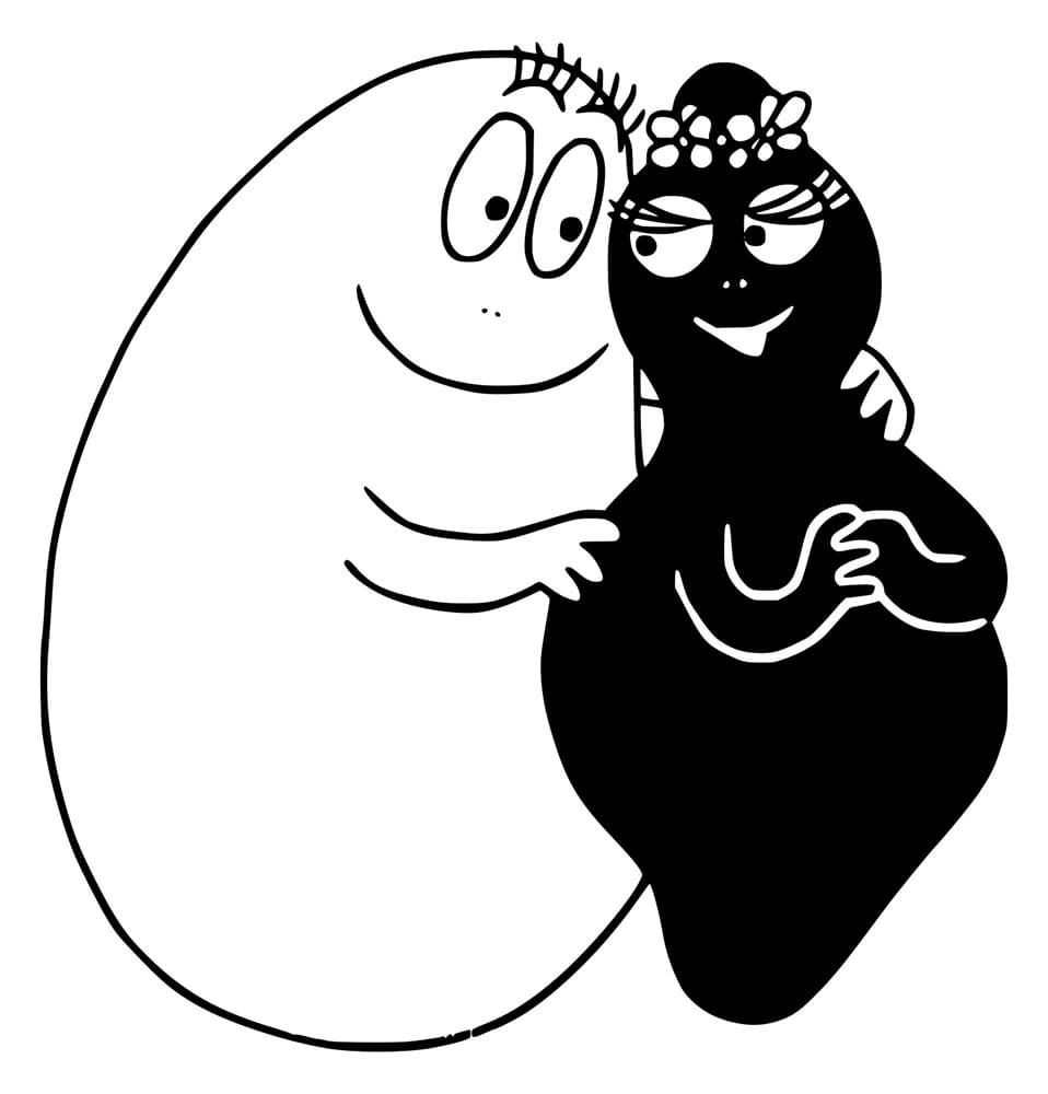 Barbapapa ja Barbamama Värityskuva