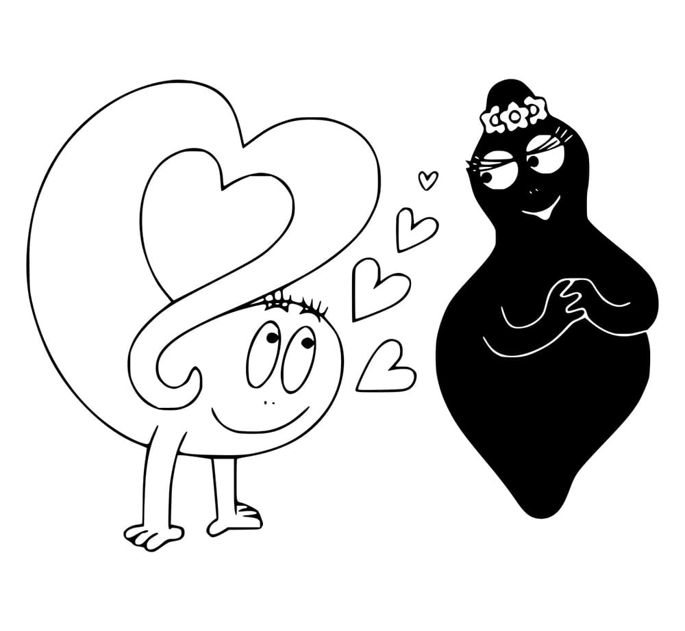 Barbapapa rakastaa Barbamamaa Värityskuva