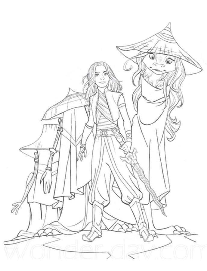 Raya Ja Viimeinen Lohikäärme coloring pages