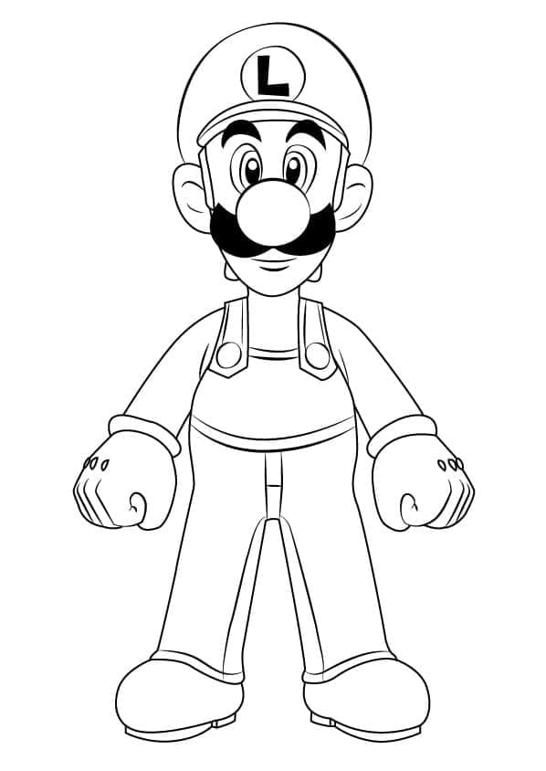 Luigi coloring pages