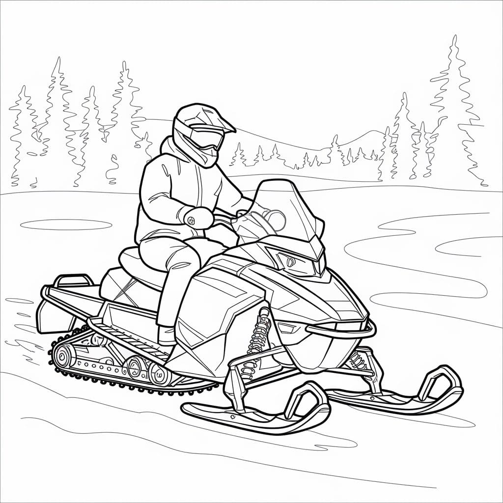Moottorikelkka coloring pages