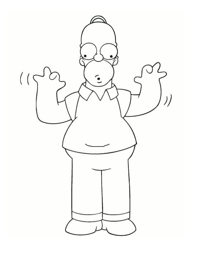 Homer Simpson Simpsoneista Värityskuva
