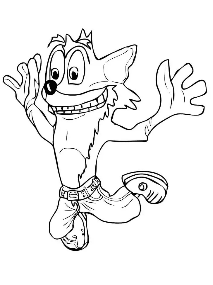 Crash Bandicoot coloring pages