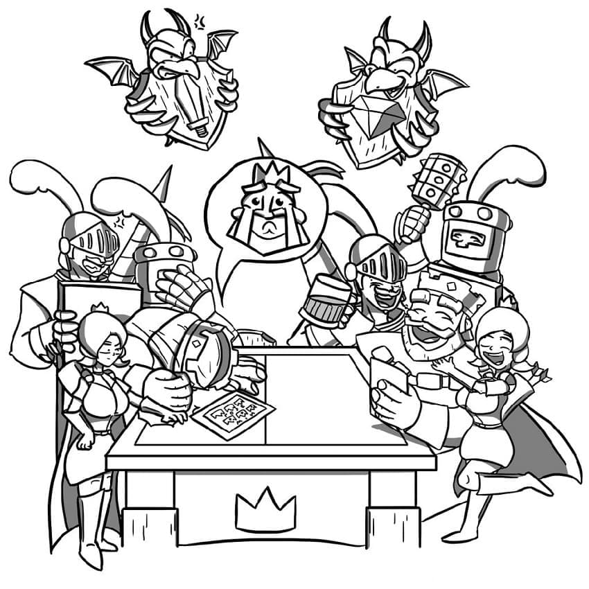 Clash Royale coloring pages