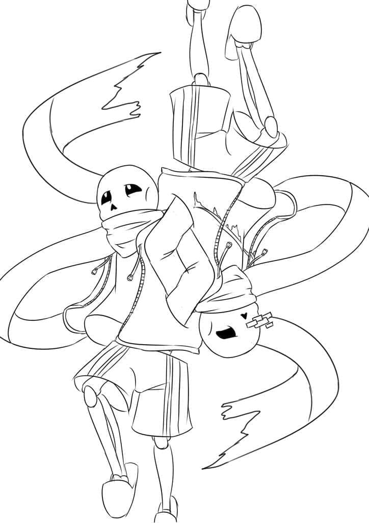 Sans coloring pages