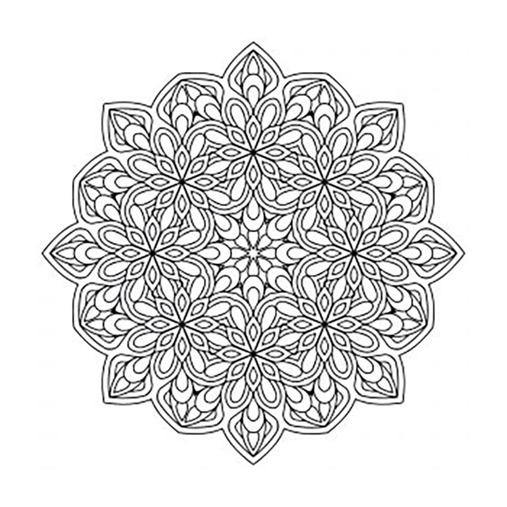 Mandala Normaali vaikeusaste Värityskuva