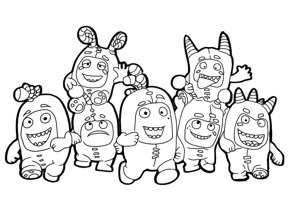 Oddbods coloring pages
