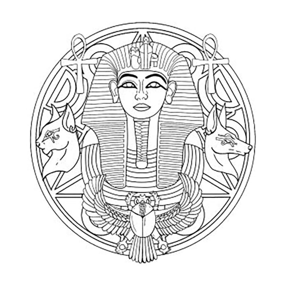 Tutankhamon Mandala Värityskuva