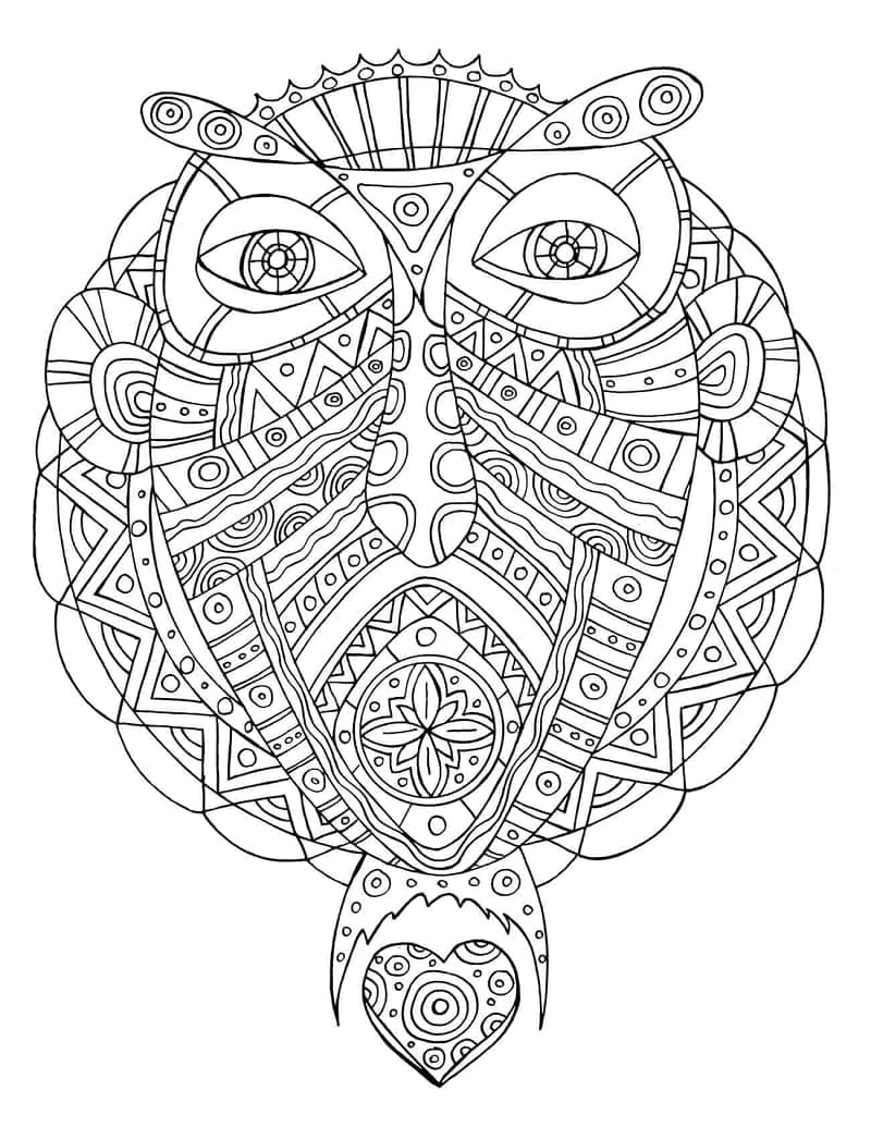 Zentangle coloring pages