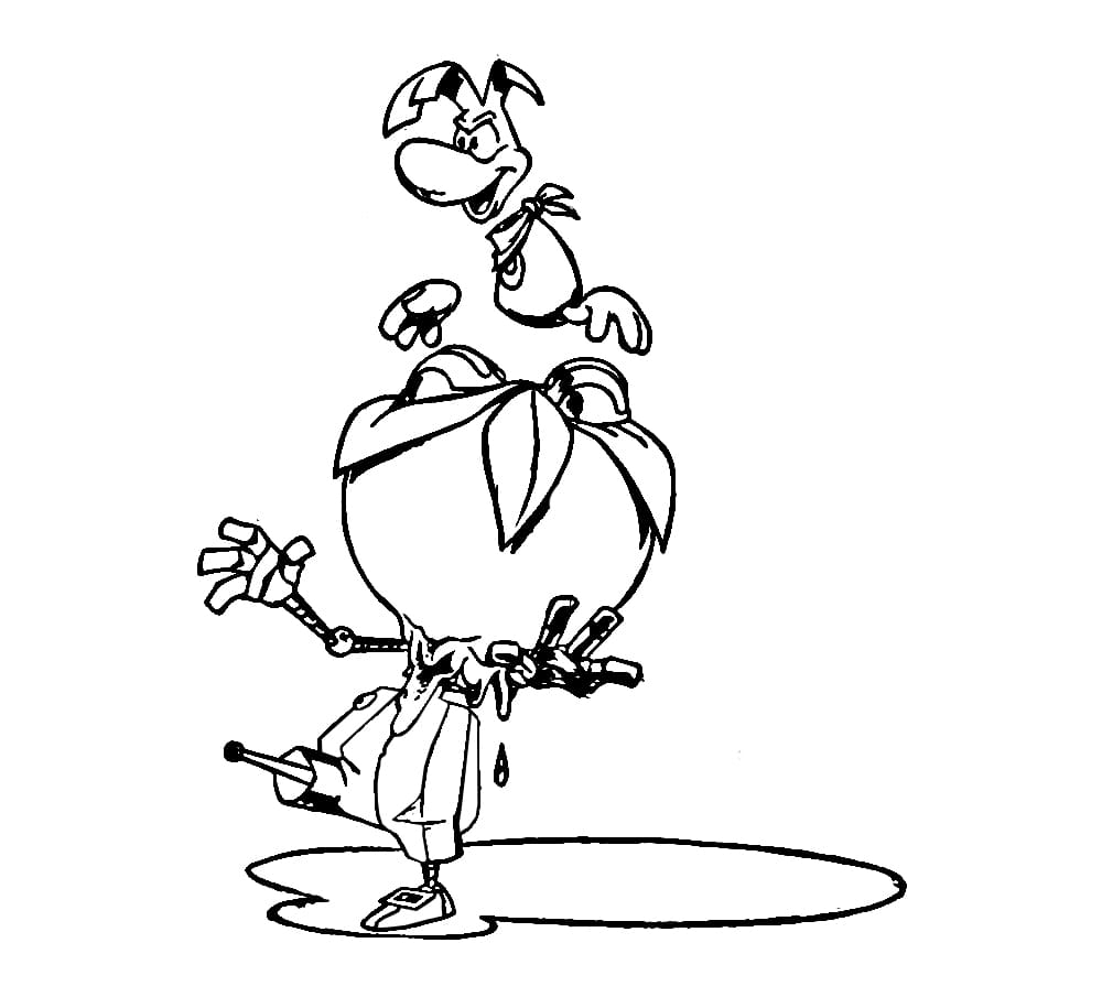 Luonnos Rayman Värityskuva