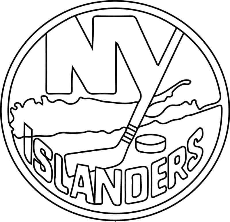 New York Islandersin logo tulostettava Värityskuva