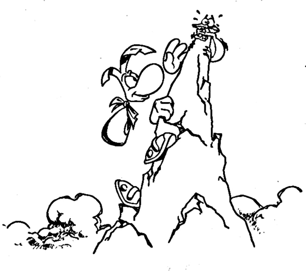 Rayman Kallion huipulla Värityskuva