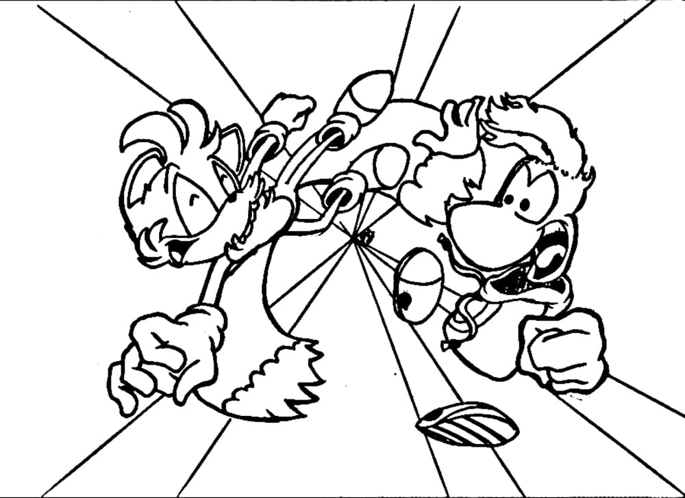 Rayman ja Sonic Värityskuva