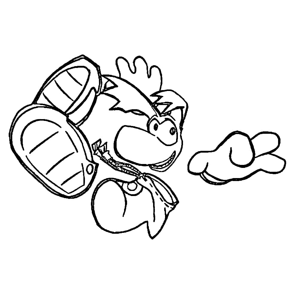 Rayman osaa hypätä korkealle Värityskuva