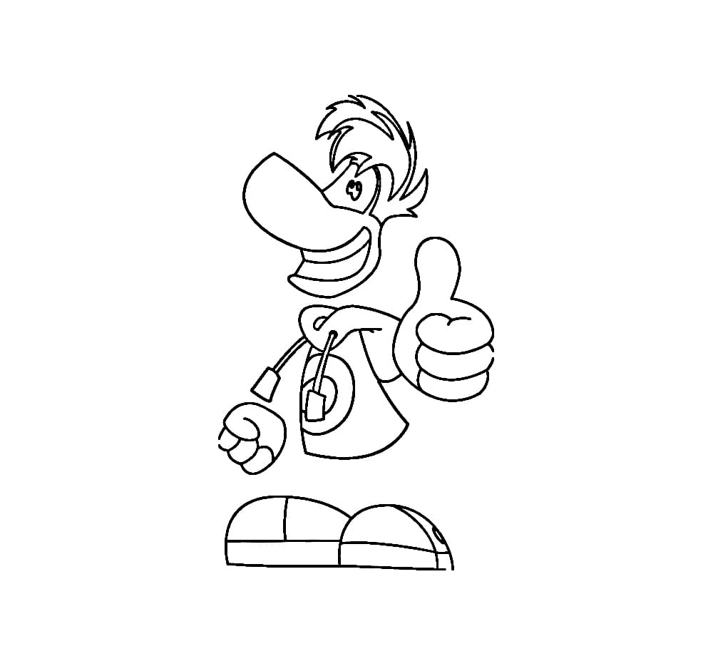 Rayman pitää kaikesta Värityskuva