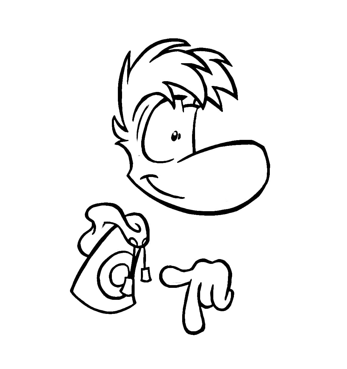 Rayman tulostettava Värityskuva