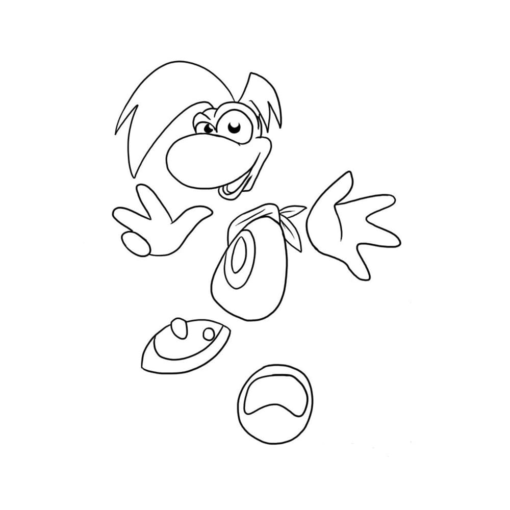 Rayman ystävällinen Värityskuva