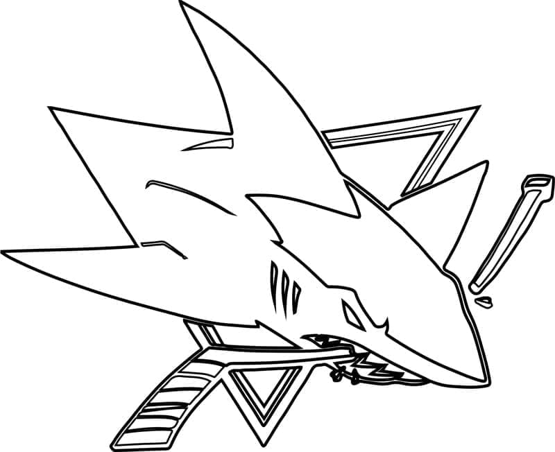 San Jose Sharks ilmainen logo Värityskuva