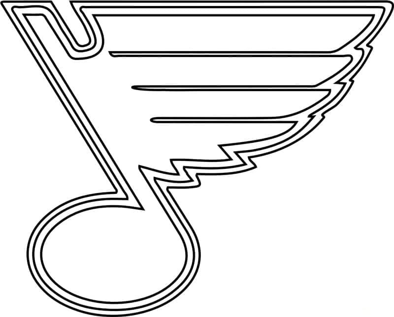 St Louis Bluesin hieno logo Värityskuva