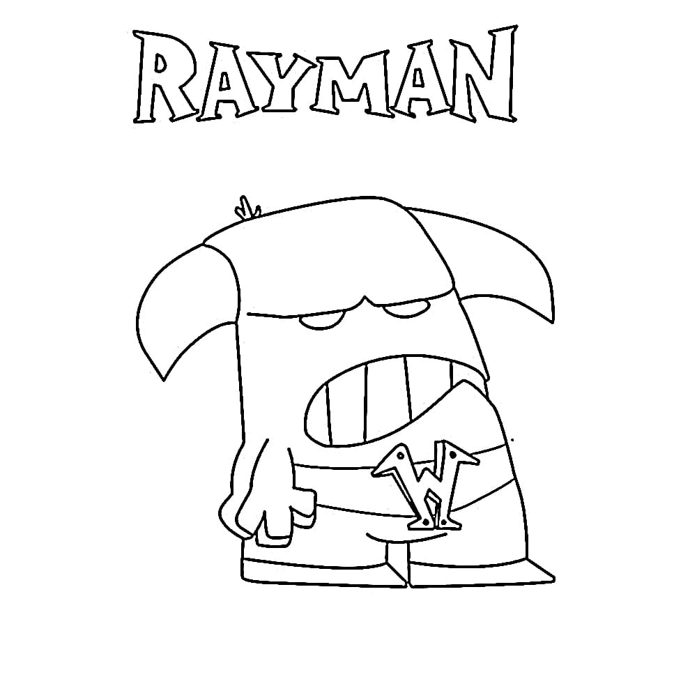 Vihollinen Minotauros Raymanissa Värityskuva