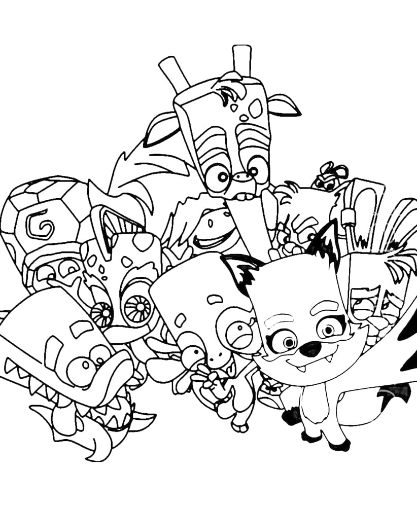 Zooba coloring pages