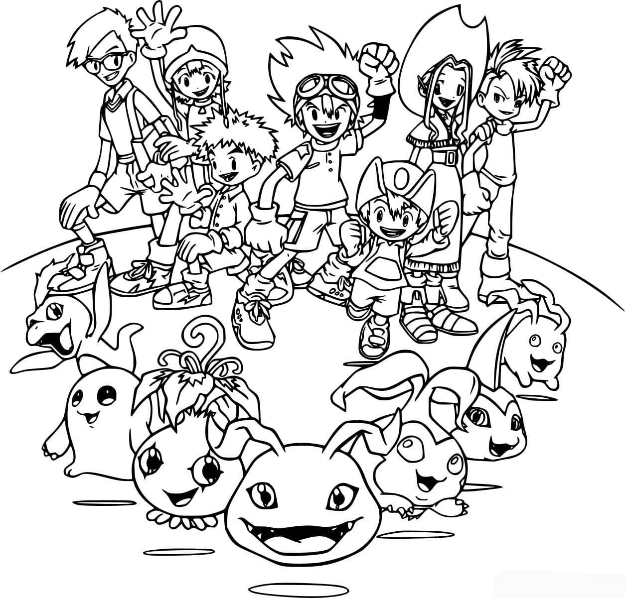 Digimon Värityskuvat