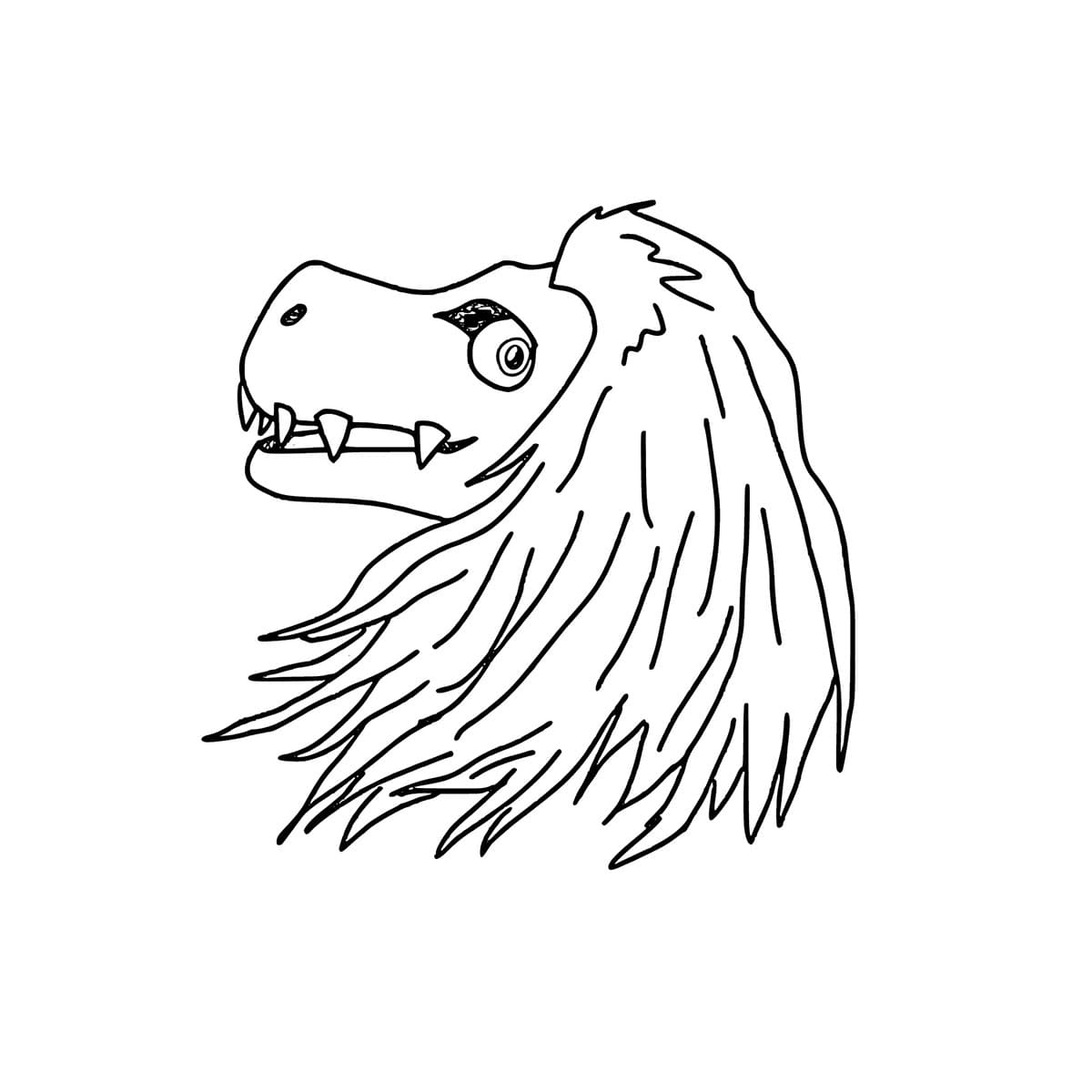 Herrapää Hevisaurus Värityskuva