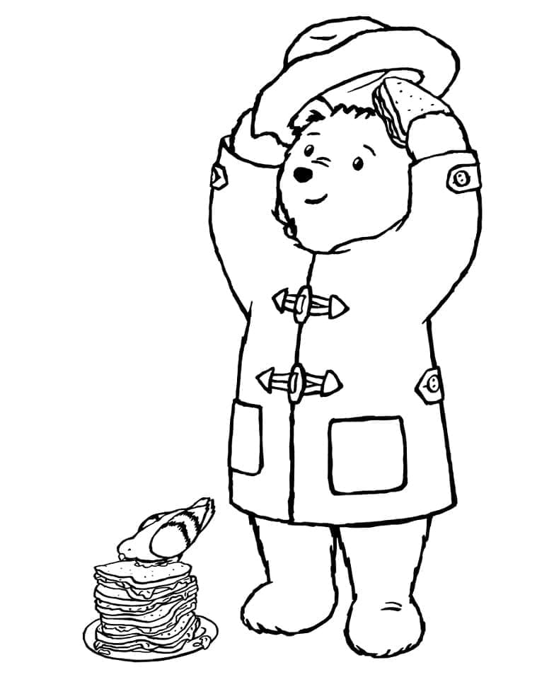 Hymyilevä Paddington Värityskuva