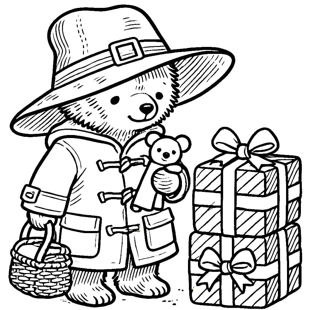 Paddington ja lahja Värityskuva