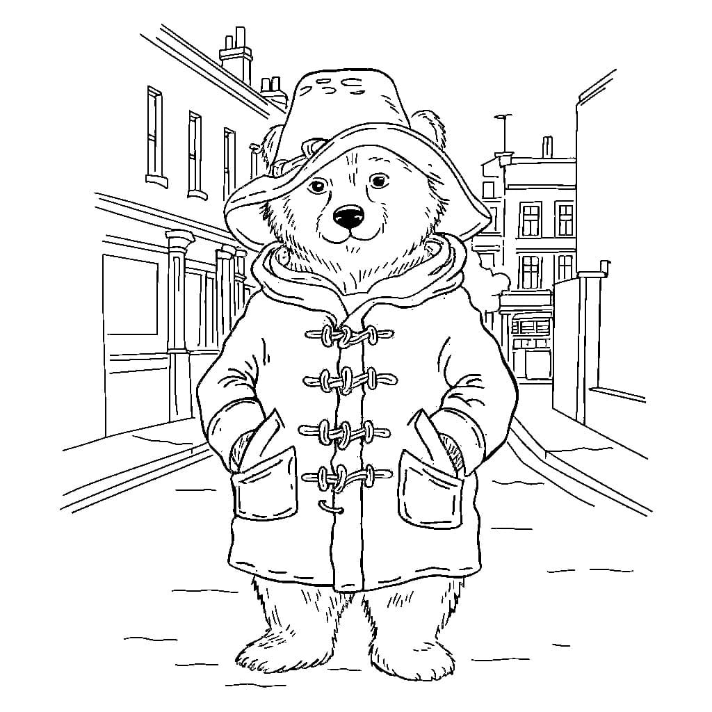 Paddington kadulla Värityskuva