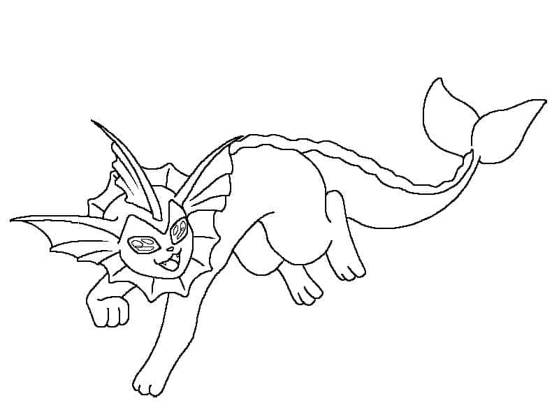 Pokemon Vaporeon ilmainen Värityskuva