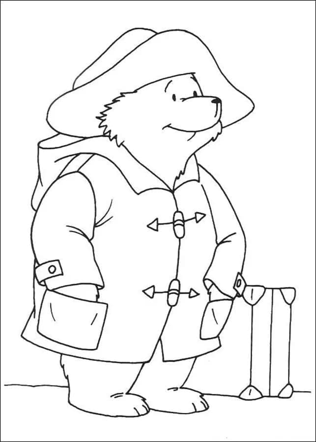 Tulostettava Paddington Värityskuva