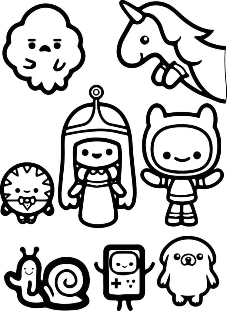 Adventure Time Chibi Värityskuva