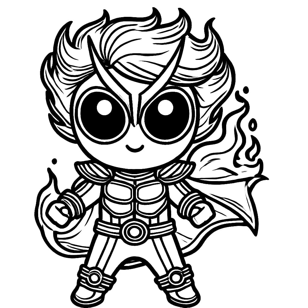 Chibi Ghost Rider Värityskuva